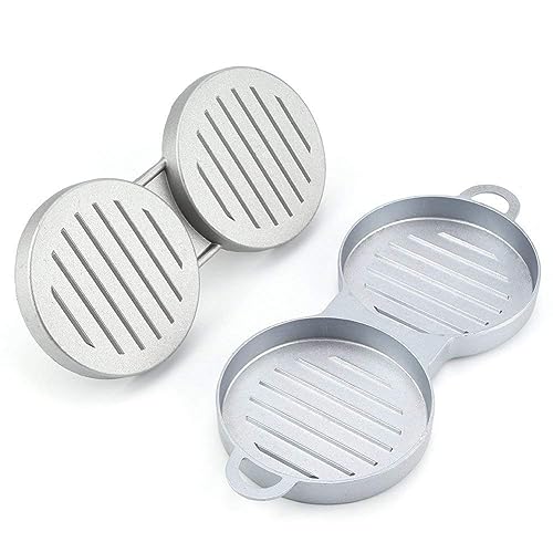 Bridge2shopping Aluminum Meat Presser with Wood Handle 4.7 INCH, Food Grade Ham Burger Press Patty Maker, Non-Stick & Easy to Clean - Image 3