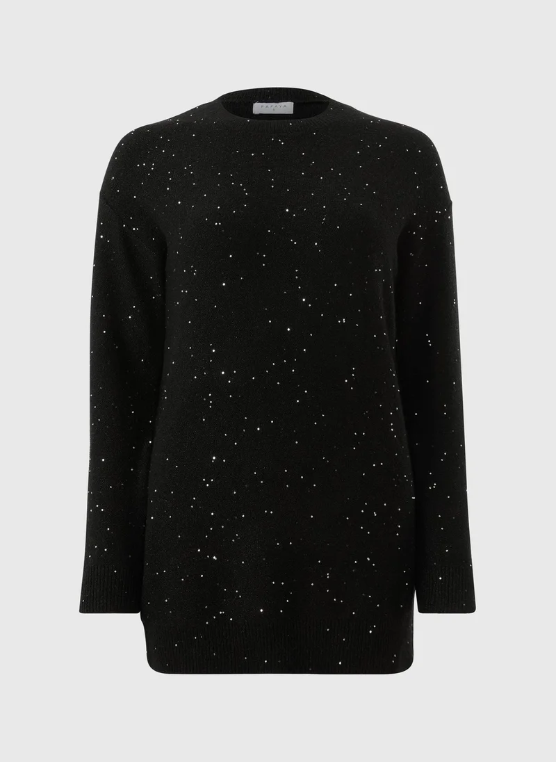 Matalan Black Sequin Yarn Tunic