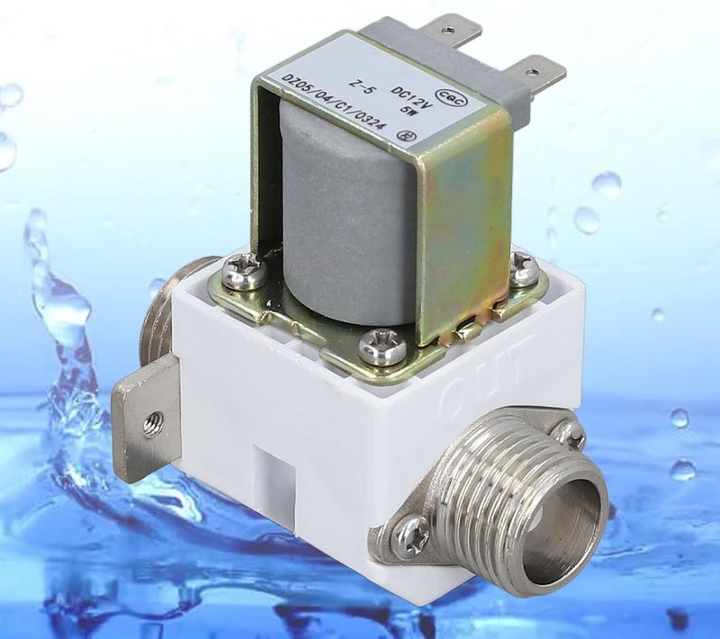 G1 / 2 Cold Water Inlet Valve, Left Fixed Pressured Solenoid Valve 12V, Copper Material - Backflow Prevention, Detachable Filter, Ideal for Heaters and Washers - Image 5