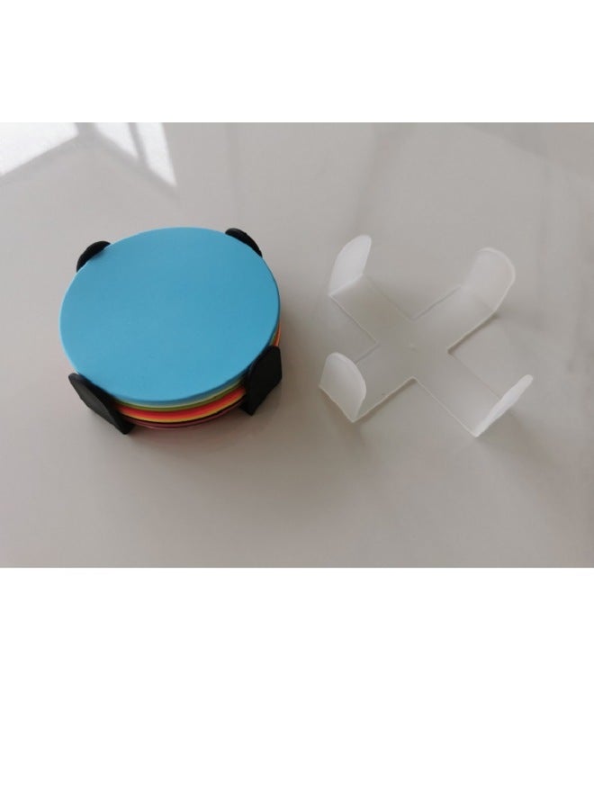 Creative Simple Style Candy Colored Silicone Round Cup Mat Waterproof Splash Proof Heat Insulation Tea Cup Mat Logo Printing-Color:White-Specifications:Both Sides Of The Plane 80mm * 0.75mm - Image 5