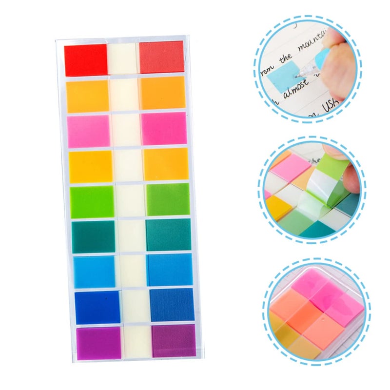 Translucent Sticky Tabs Page Markers Index Dividers 1800 Pcs 2 Sets Yellow - Image 4