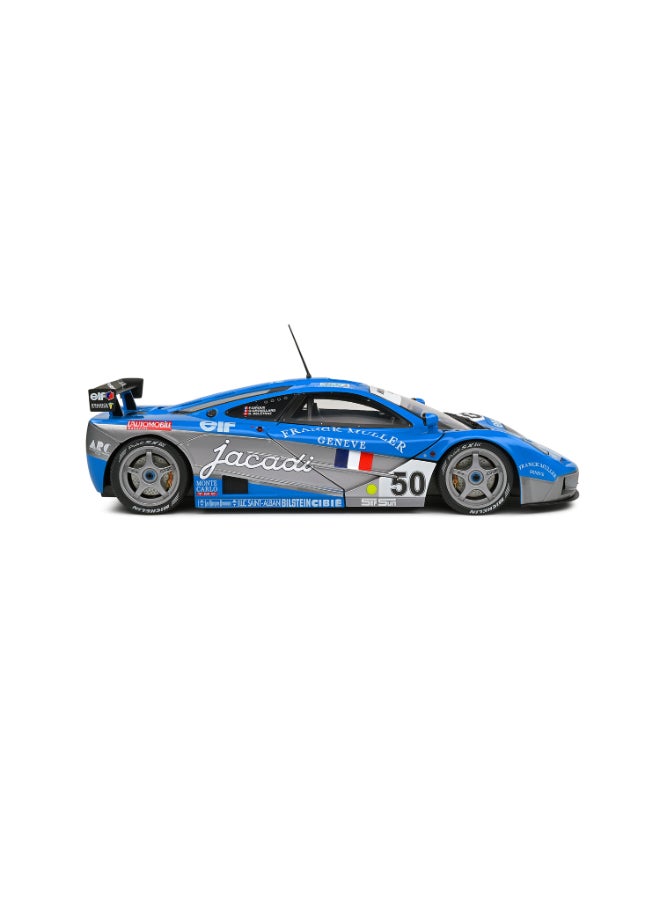 Solido McLaren F1 GTR Short Tail Blue #50 Giroux/Grouillard/Deletraz 24H Le Mans 1995 Diecast Model Car, 1:18 Scale, Opening Front Doors, Steerable Wheels, Collector Display Model - Image 4