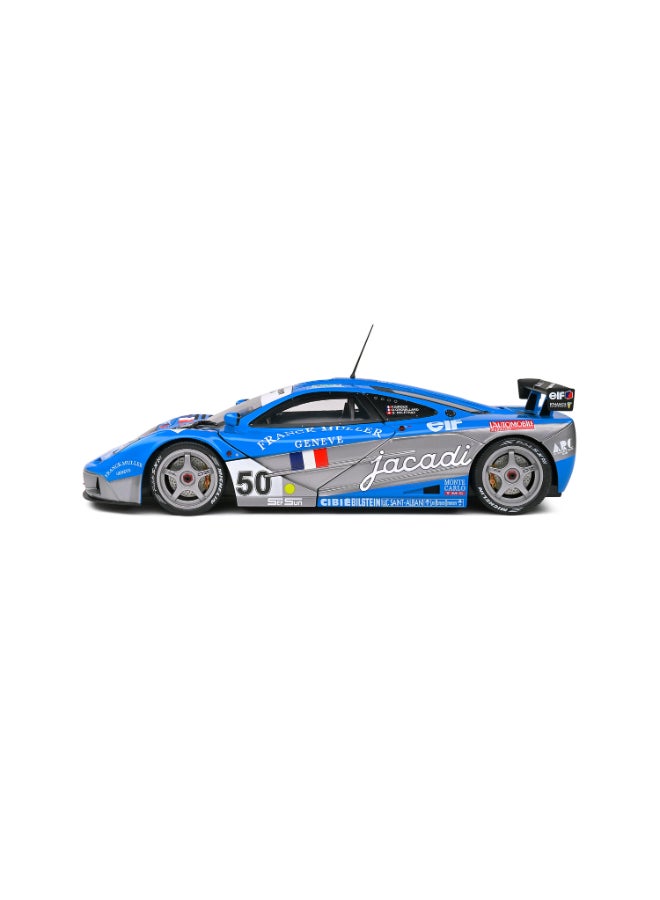 Solido McLaren F1 GTR Short Tail Blue #50 Giroux/Grouillard/Deletraz 24H Le Mans 1995 Diecast Model Car, 1:18 Scale, Opening Front Doors, Steerable Wheels, Collector Display Model - Image 3