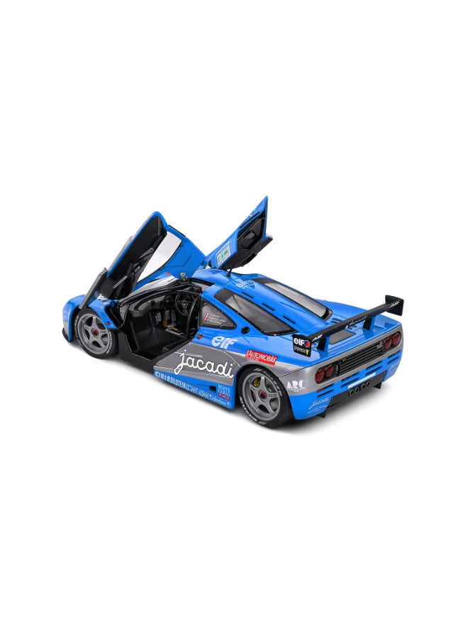 Solido McLaren F1 GTR Short Tail Blue #50 Giroux/Grouillard/Deletraz 24H Le Mans 1995 Diecast Model Car, 1:18 Scale, Opening Front Doors, Steerable Wheels, Collector Display Model - Image 2