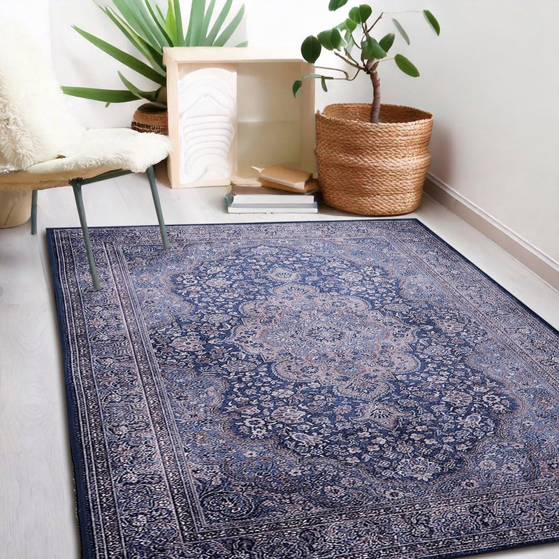 Status Contract Rugs for Living Room | (3ft x 5ft) (Print) Carpet for Living Room Decor | Anti Skid Backing Home Essentials | Boho Rugs for Living Room, ice Velvet, Multicolor, Rectangular - Image 1