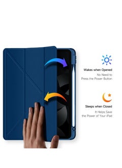 I47 Smart Protective Case for iPad Air 11 Inch 2024 M2 5th Generation 4th Generation with Pen Holder 5/4 10.9 - Navy  - Image 2