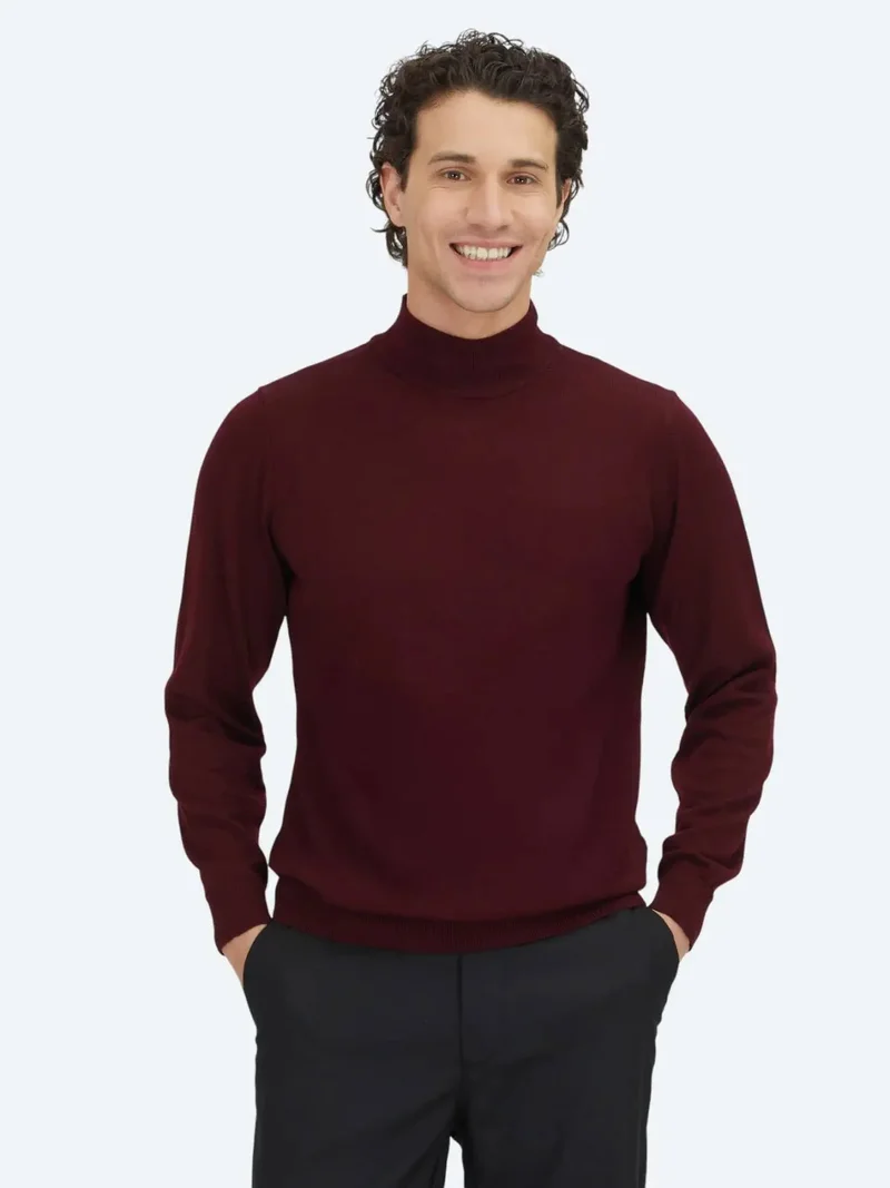 Kip Burgundy Knitwear Sweatshirt