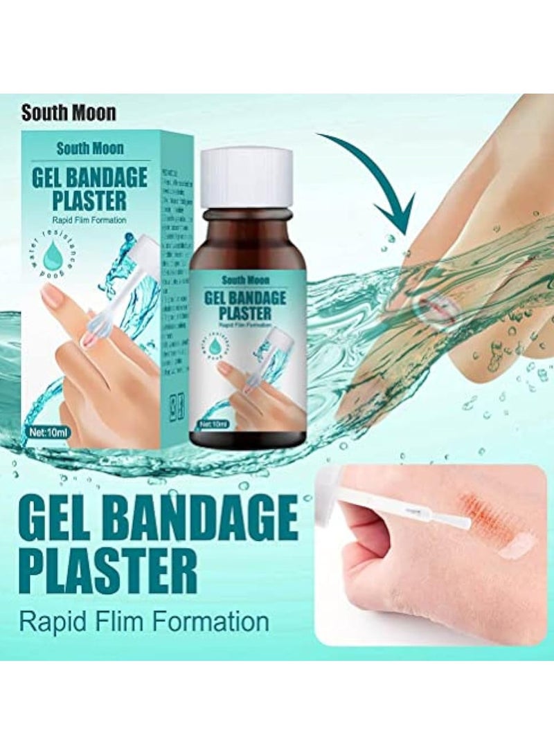 SOUTH MOON جبس سائل، 10 مل، مقاوم للماء، قابل للتنفس، سريع الجفاف، جل، ضمادة سائلة، للعناية بالجروح للقطع الصغيرة، الخدوش، الجروح، الجافة، المتشققة - Image 3