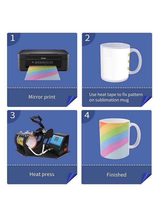 HTVRONT - HTVRONT Sublimation Mugs Blank 11 oz - 12 Pack Tazas Para Sublimacion - Sublimation Coffee Mugs - Image 1