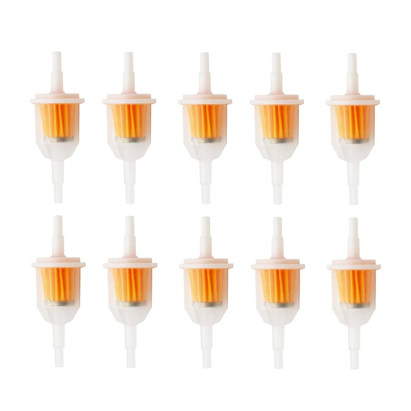PRO BAT 14x516 Universal Gas Inline Fuel Filter Inline Gas Fuel Filter Petrol 6mm 8mm Pipe Lines for Lawn Mower Small Engine Motorcycle ATV10Pcs