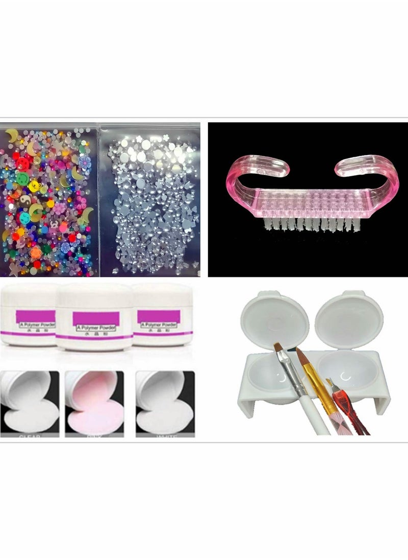 KASTWAVE Nail Kit Set , 12 Glitter Acrylic Powder Kit Nail Art Tips Nail Art Decoration  - Image 4