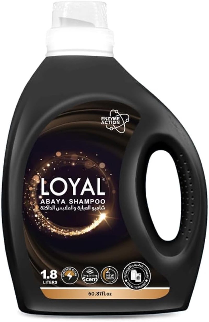 Loyal Long-Lasting Scent Abaya Liquid Detergent Shampoo, Powerful Clean, New Advance Formula, For All Machine 1.8L