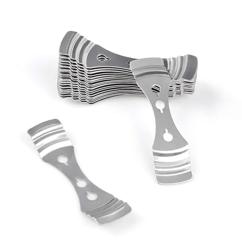 DINGPAI 20pcs Metal Candle Wick Centering Devices, Silver Stainless Steel Candle Wick Holder for Candle Making - Image 3