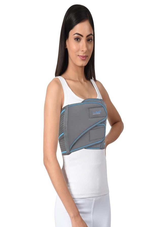 AccuSure Broken Rib Support Brace Unisex - Elastic Chest Wrap Comppression Support Belt - Rehabilitation of Cracked, Fractured, Dislocated Ribs Post-Surgery Aid Plus - Image 1