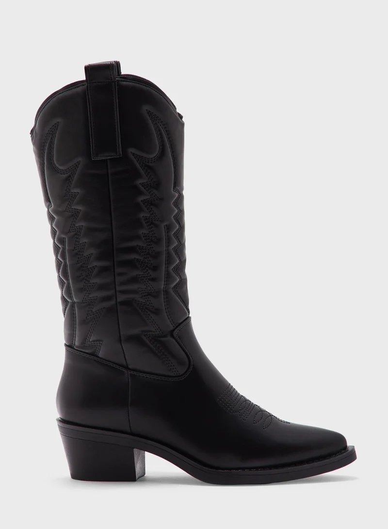 Truffle Knee High Cowboy Boot