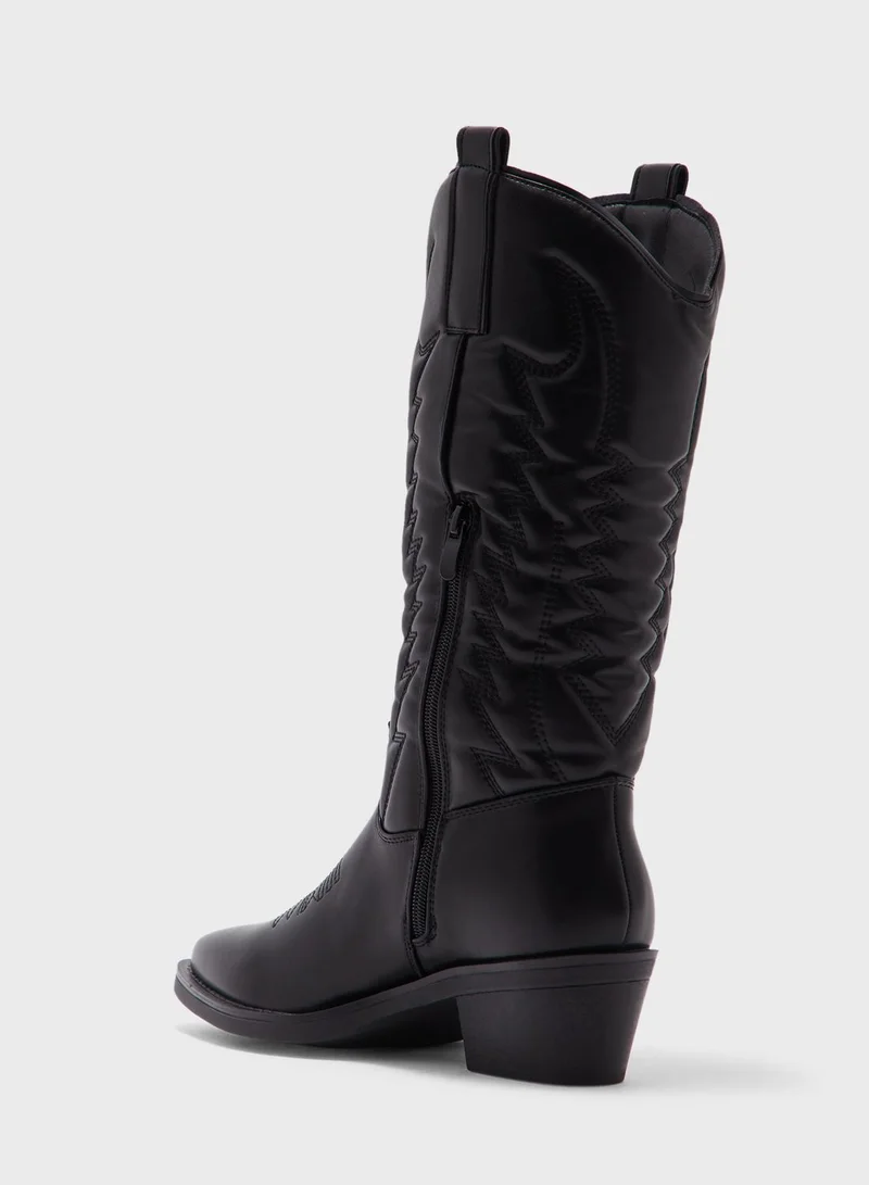 Truffle Knee High Cowboy Boot