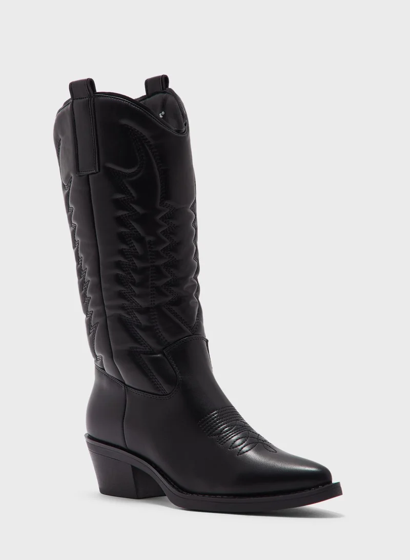 Truffle Knee High Cowboy Boot