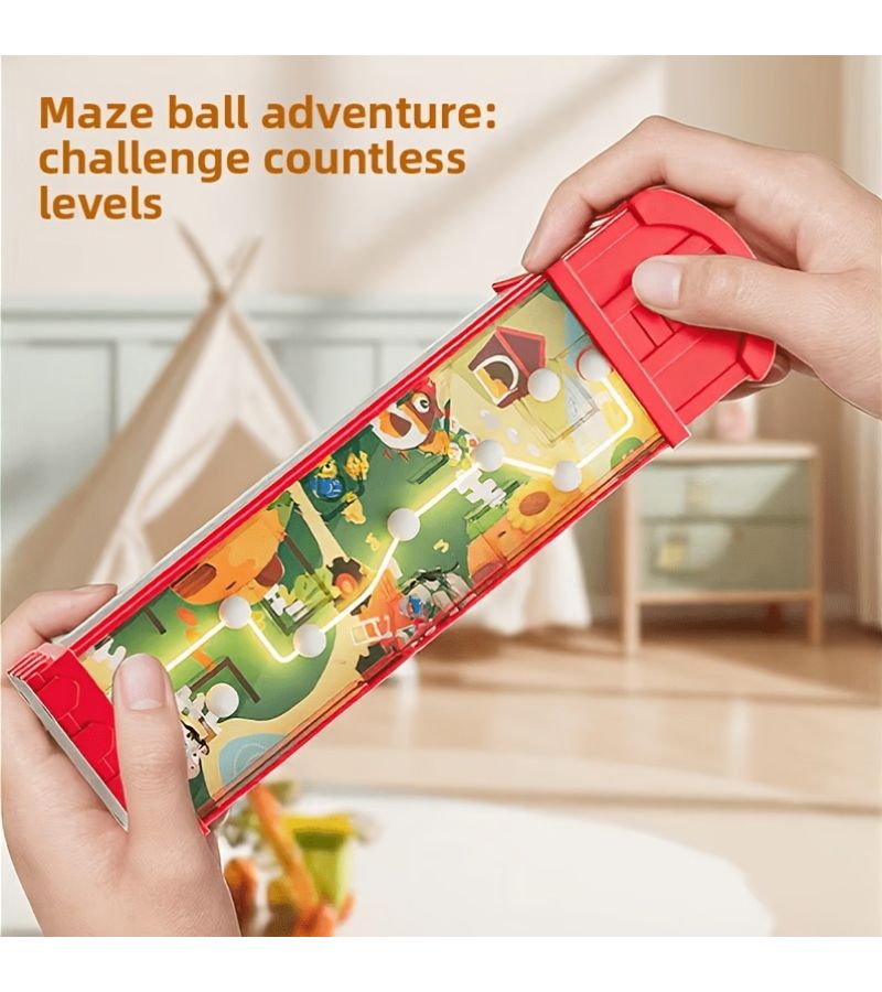 Farm Egg Drop Toy Activity Cube Educational Learning Toy With 5 Fine Motor Activities Busy Board Sensory Cause Effect Travel Birthday For Boys Girls Red - Image 3