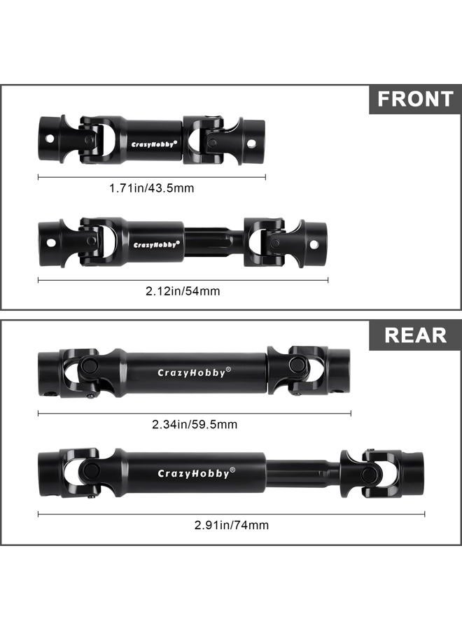 CrazyHobby 2PCS Drive Shafts Heavy Duty Steel Front Rear Centre Shaft for TRX4M 1/18 RC Crawler Upgrade (Black) - Image 2