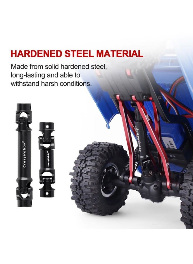 CrazyHobby 2PCS Drive Shafts Heavy Duty Steel Front Rear Centre Shaft for TRX4M 1/18 RC Crawler Upgrade (Black) - Image 5