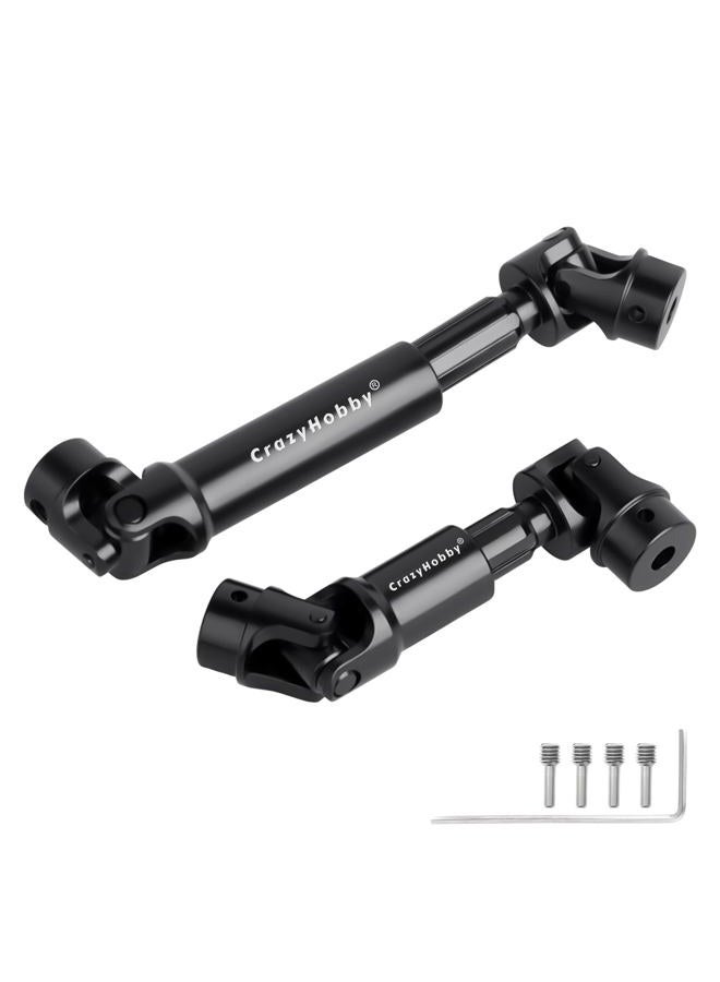 CrazyHobby 2PCS Drive Shafts Heavy Duty Steel Front Rear Centre Shaft for TRX4M 1/18 RC Crawler Upgrade (Black) - Image 1
