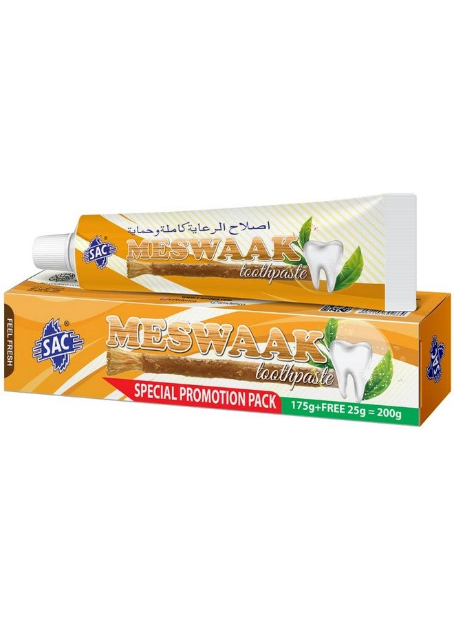 SAC SAC Herbal Miswak Toothpaste | Fluoride-Free Formula | Natural Toothpaste with Miswak Essence for Oral & Gum Health | Organic and Ayurvedic | Your Ultimate Whitening Toothpaste | 200gm - Image 1