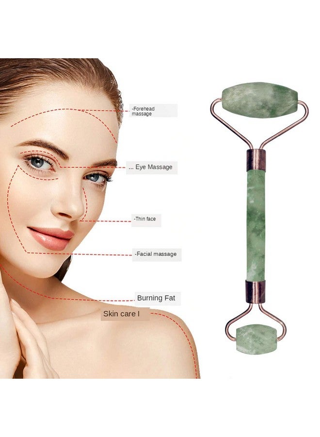 Spefez Facial Roller Massageer Jade Roller Facial Roller for Eye Puffiness - Quartz Roller for Smooth and Beautiful Skin_Green - Image 5