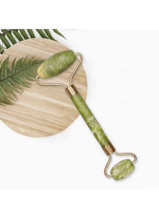 Spefez Facial Roller Massageer Jade Roller Facial Roller for Eye Puffiness - Quartz Roller for Smooth and Beautiful Skin_Green - Image 2