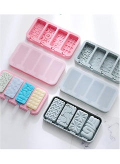 Multi-shape silicone ice cream molds with ice cream stick