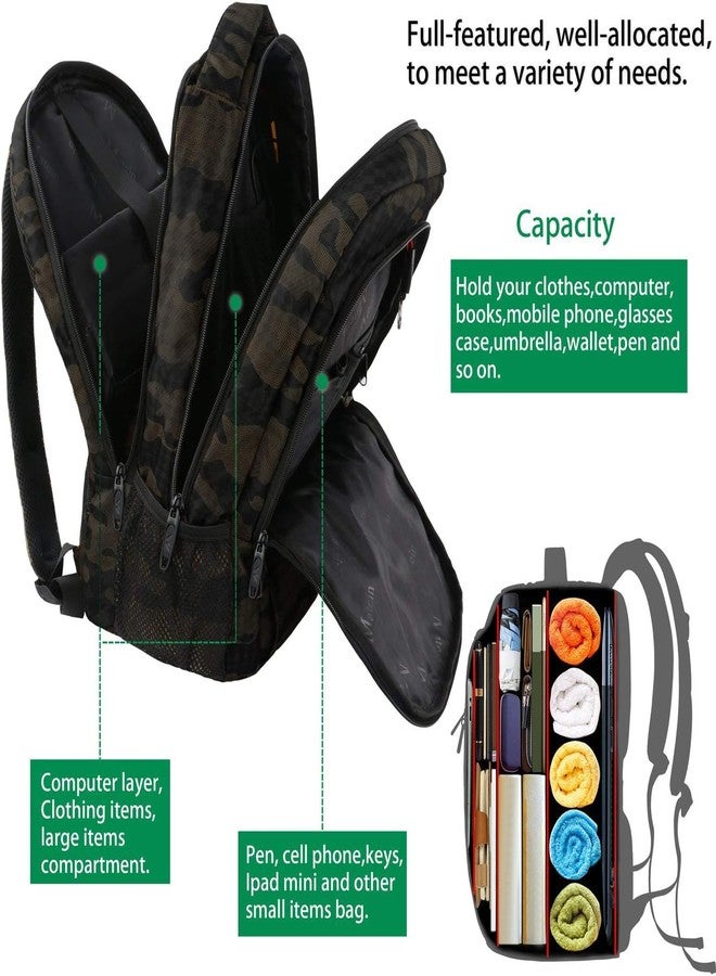 MATEIN Camo Backpack, Camouflage Outdoor Travel Laptop Backpack for Travel Accessories, Lightweight Durable School Bag with Charging Port Fashion Daypack for Men and Women Fit 15.6 Inch Laptop & Computer - Image 4