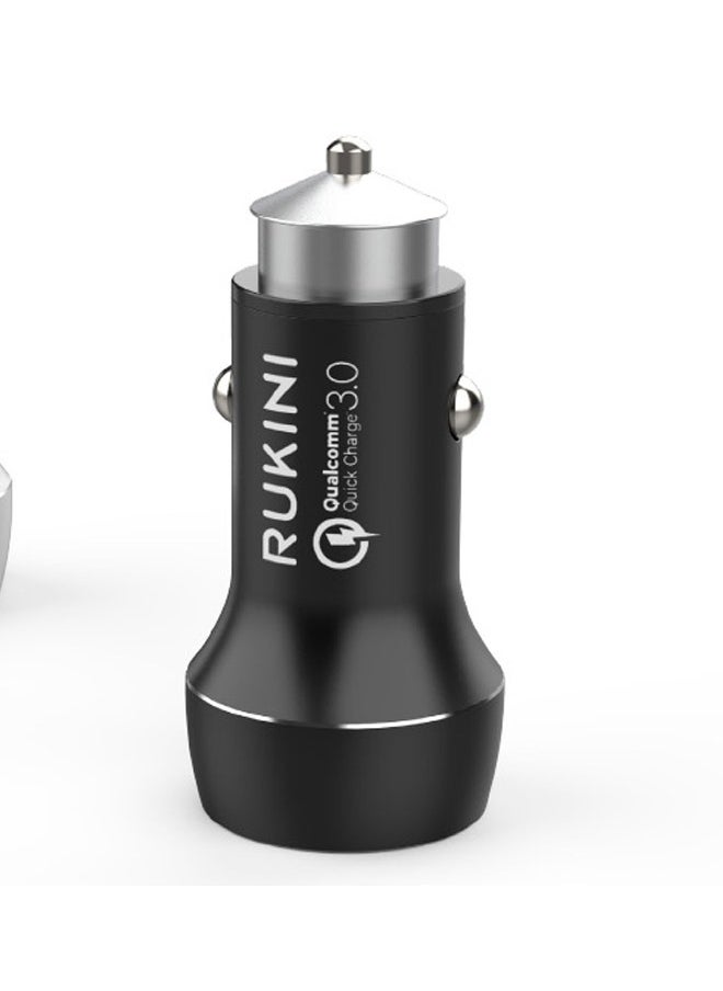 RUKINI Rokini Dual USB Car Charger - 30 Watts with Qualcomm 3.0 technology and a 1 meter micro USB cable  - Image 2