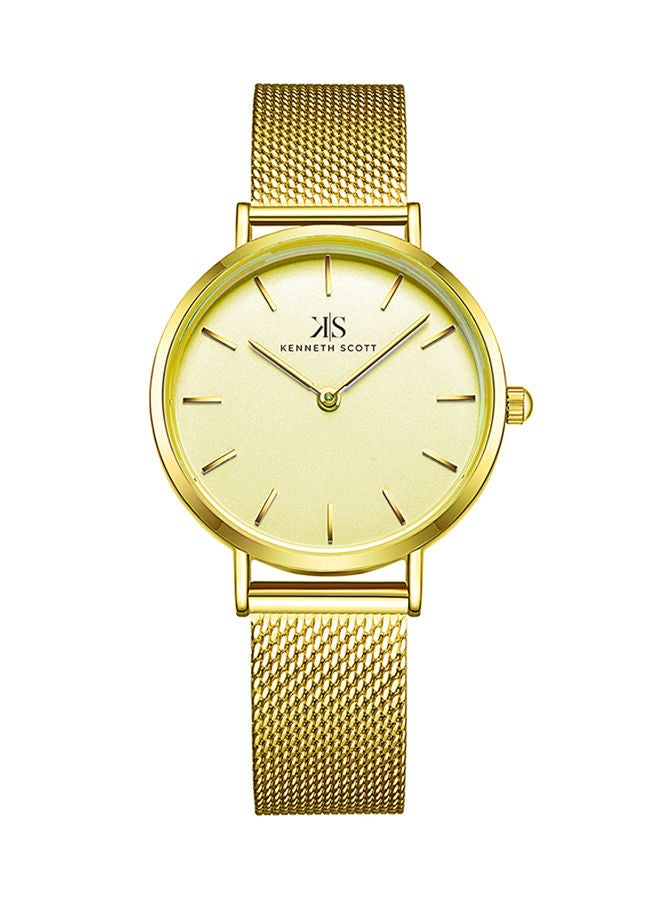 KENNETH SCOTT ساعة يد تناظرية من الفولاذ المقاوم للصدأ K22519-GMGC - Image 1