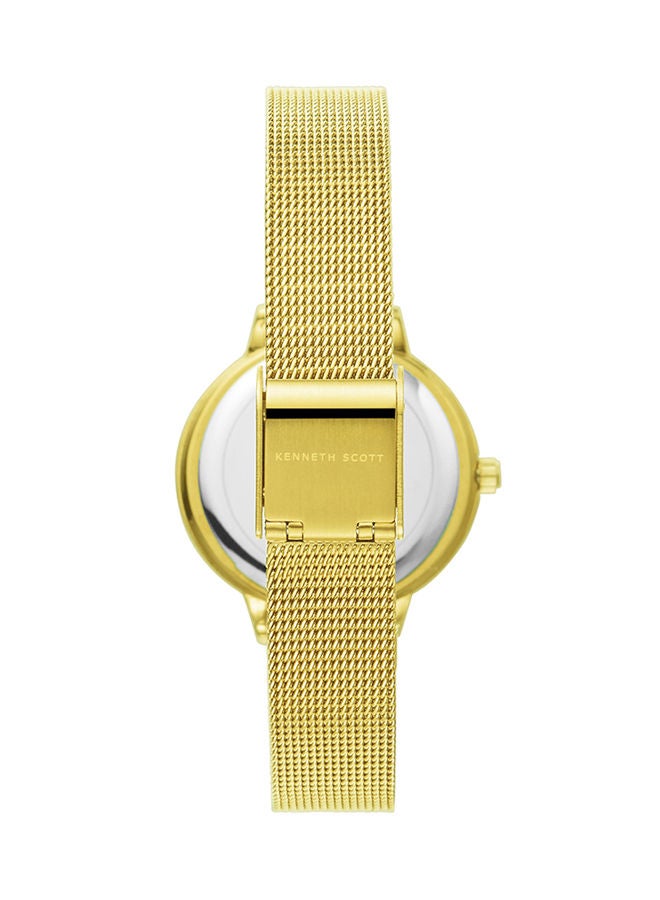 KENNETH SCOTT ساعة يد تناظرية من الفولاذ المقاوم للصدأ K22519-GMGC - Image 3