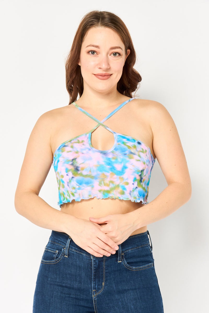 TOPSHOP بلوزة كاردين وكمية مزخرفة للنساء بحجم صغير، متعددة الألوان - Image 5