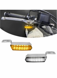 Motorcycle LED Turn Signals, Front Sequential Indicators 3 Wire Handlebar Blinkers with Running Lights