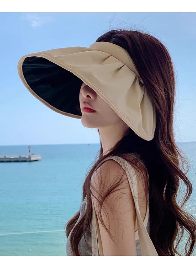 Etertoyle Large Brim Sun Hat UV Protection Foldable Visor Cap for Outdoor Trip - Image 1