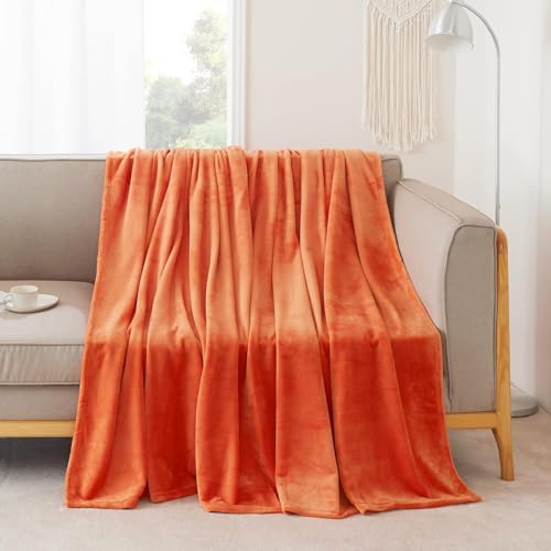 S&S غطاء لحاف صوف مزدوج سوبر سوفت من سانديز®، 310 خيط دافئ، غطاء لحاف صوفي/غطاء راجاي/غطاء بطانية/غطاء لحاف بحجم كينغ=90x100 بوصة، غطاء بطانية شتوي (برتقالي) - Image 2