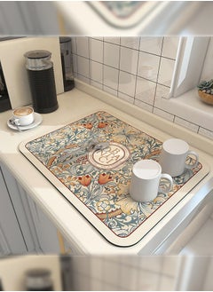 Haidue Dish Drying Diatomaceous Earth Mat  Absorbent Drip Protector Drainer  Coffee Bar Pad  Sink Draining Board Mat (50*80CM) For Kitchen  Bathroom  Toilet Counter Top  - Image 2
