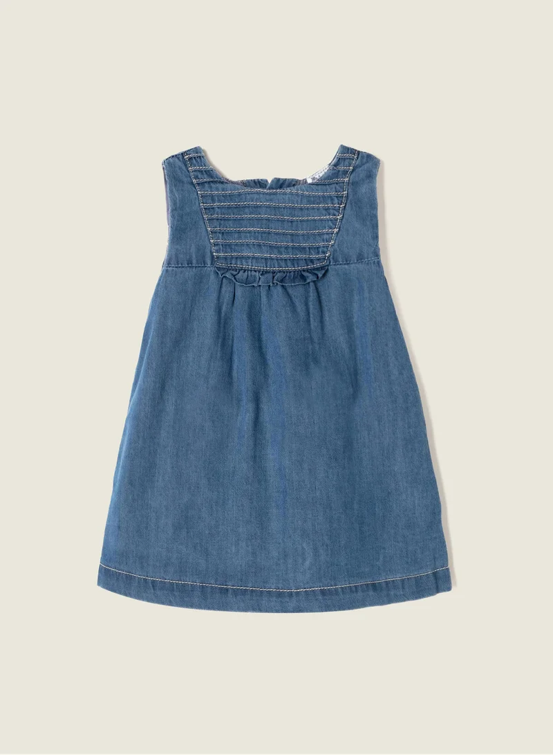 زيبي Zippy Denim Dress with Bloomers for Newborn Girls