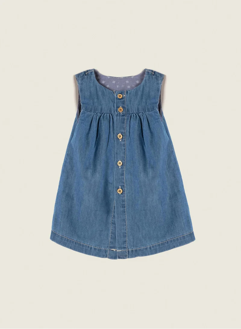 زيبي Zippy Denim Dress with Bloomers for Newborn Girls