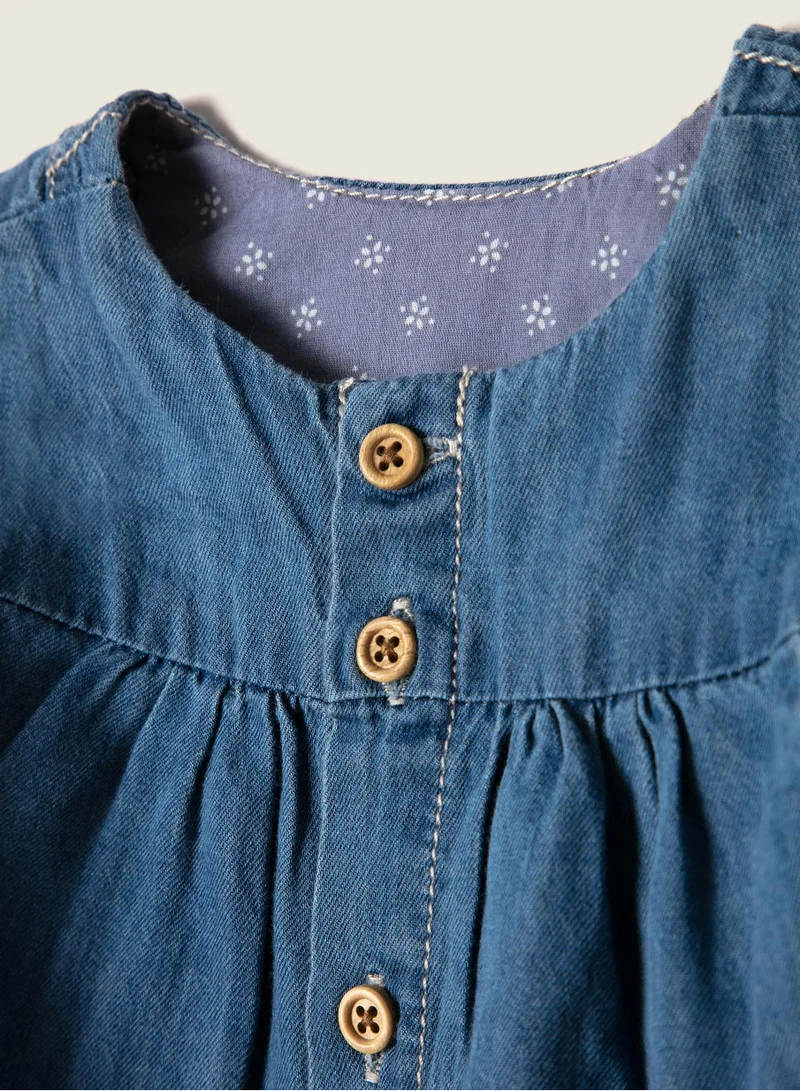 زيبي Zippy Denim Dress with Bloomers for Newborn Girls