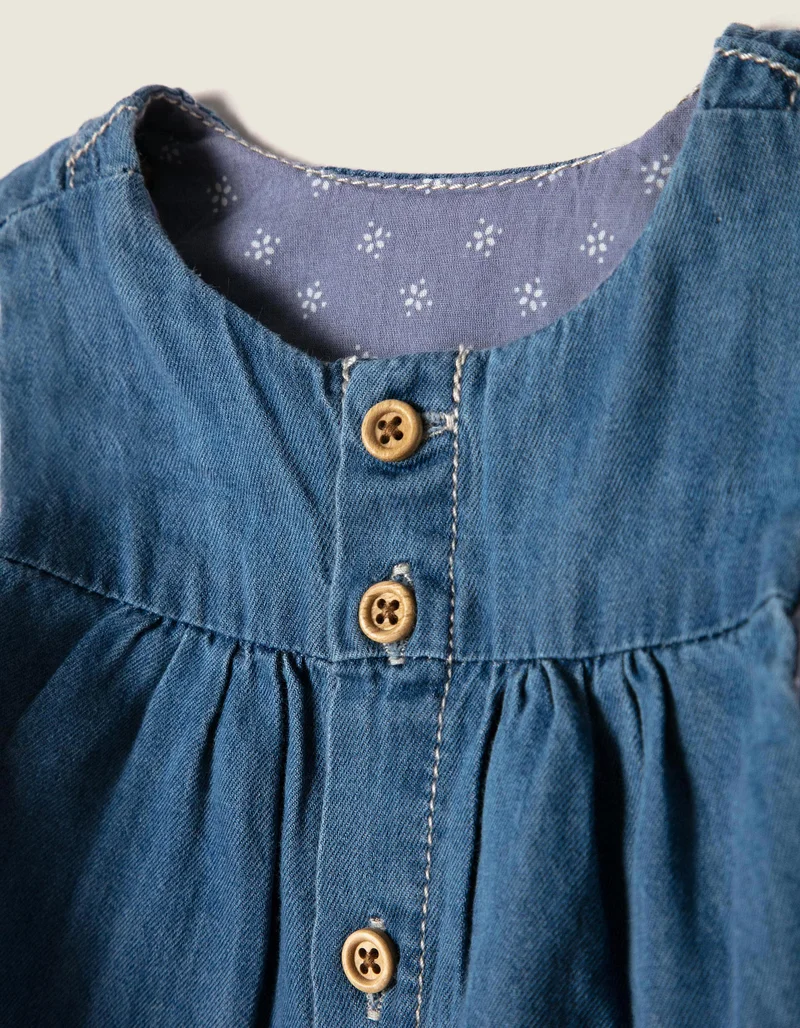 زيبي Zippy Denim Dress with Bloomers for Newborn Girls