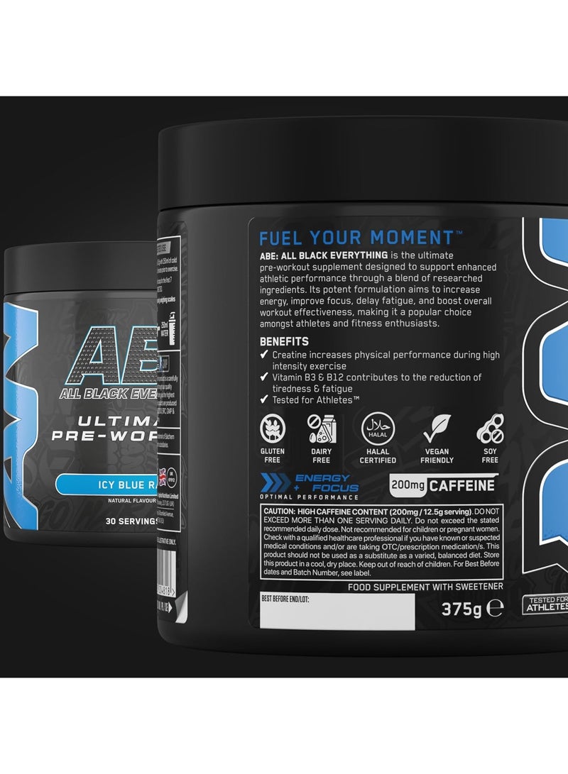 Abe Ultimate Pre Workout  Icy Blue Raz, Flavour 30 Servings