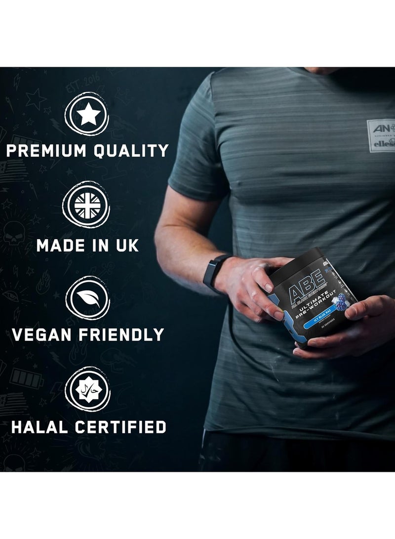 Abe Ultimate Pre Workout  Icy Blue Raz, Flavour 30 Servings