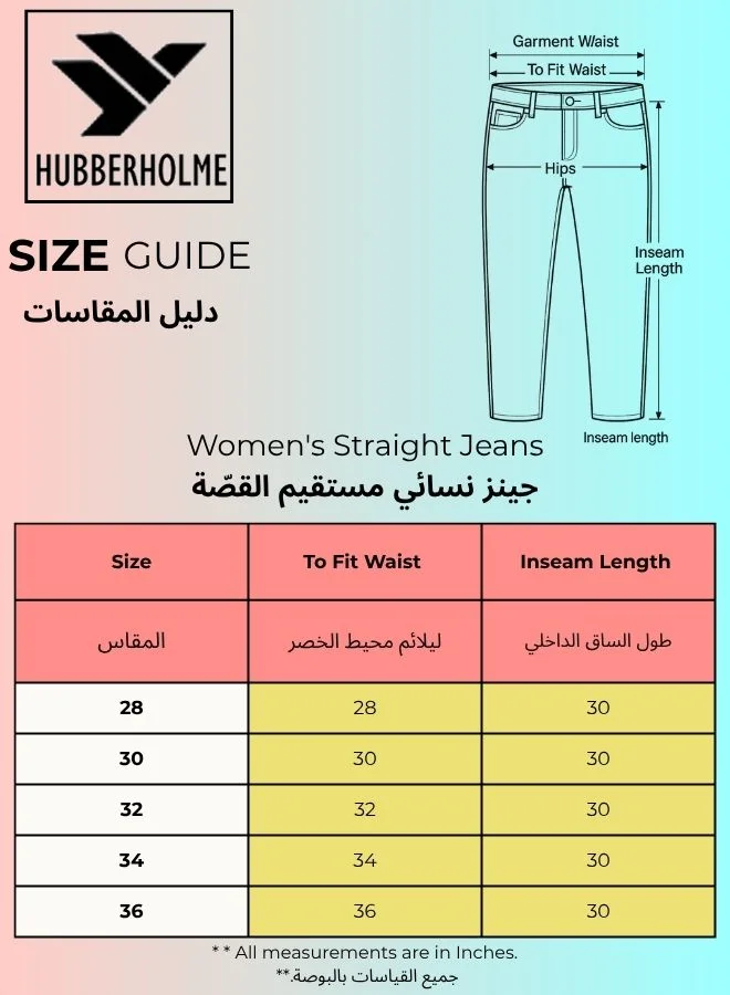 هوبرهولمي جينز نسائي مستقيم أزرق داكن قطن 100%
