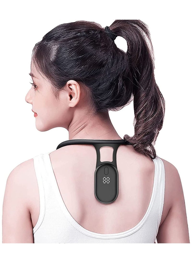 NIBEMINENT Intelligent Posture Corrector Trainer, Motion Sensing Upper Back Shoulder Brace Clavicle Chest Support, Hanging Correction Strapless, Vibrate Reminder, Universal for Men and Women - Image 1