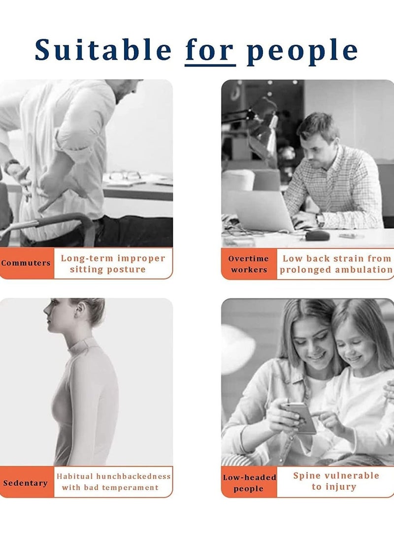 NIBEMINENT Intelligent Posture Corrector Trainer, Motion Sensing Upper Back Shoulder Brace Clavicle Chest Support, Hanging Correction Strapless, Vibrate Reminder, Universal for Men and Women - Image 2