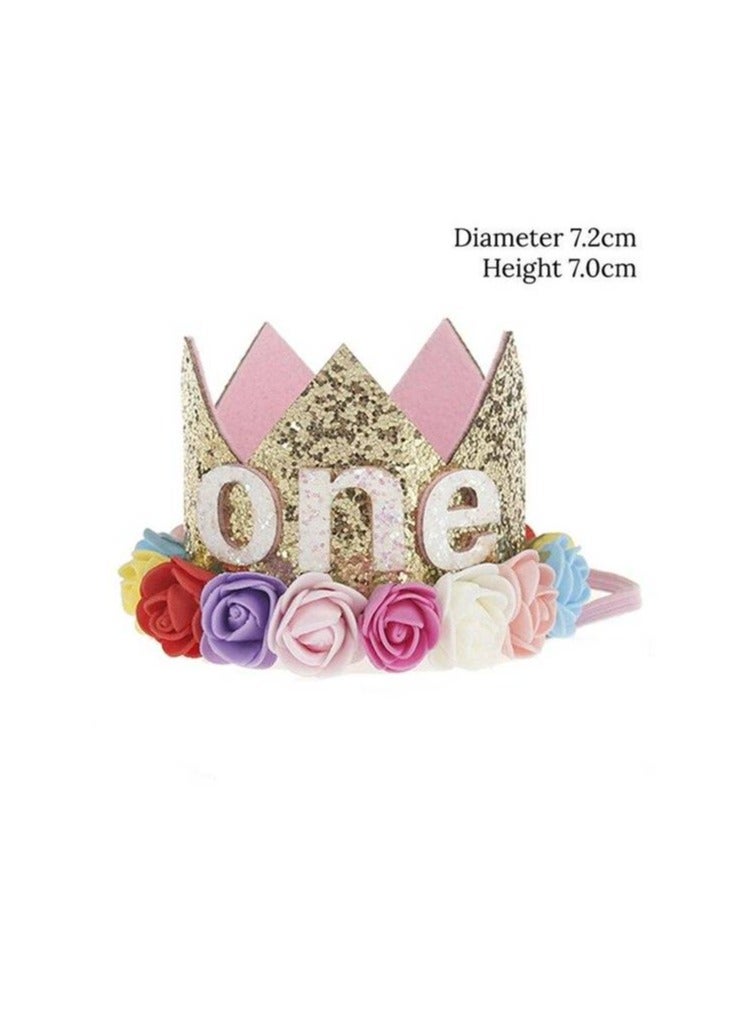 We Happy 1st 2nd 3rd One Two Three 1 2 3 Birthday Crown Party Photo Shoot Prop  - Image 2
