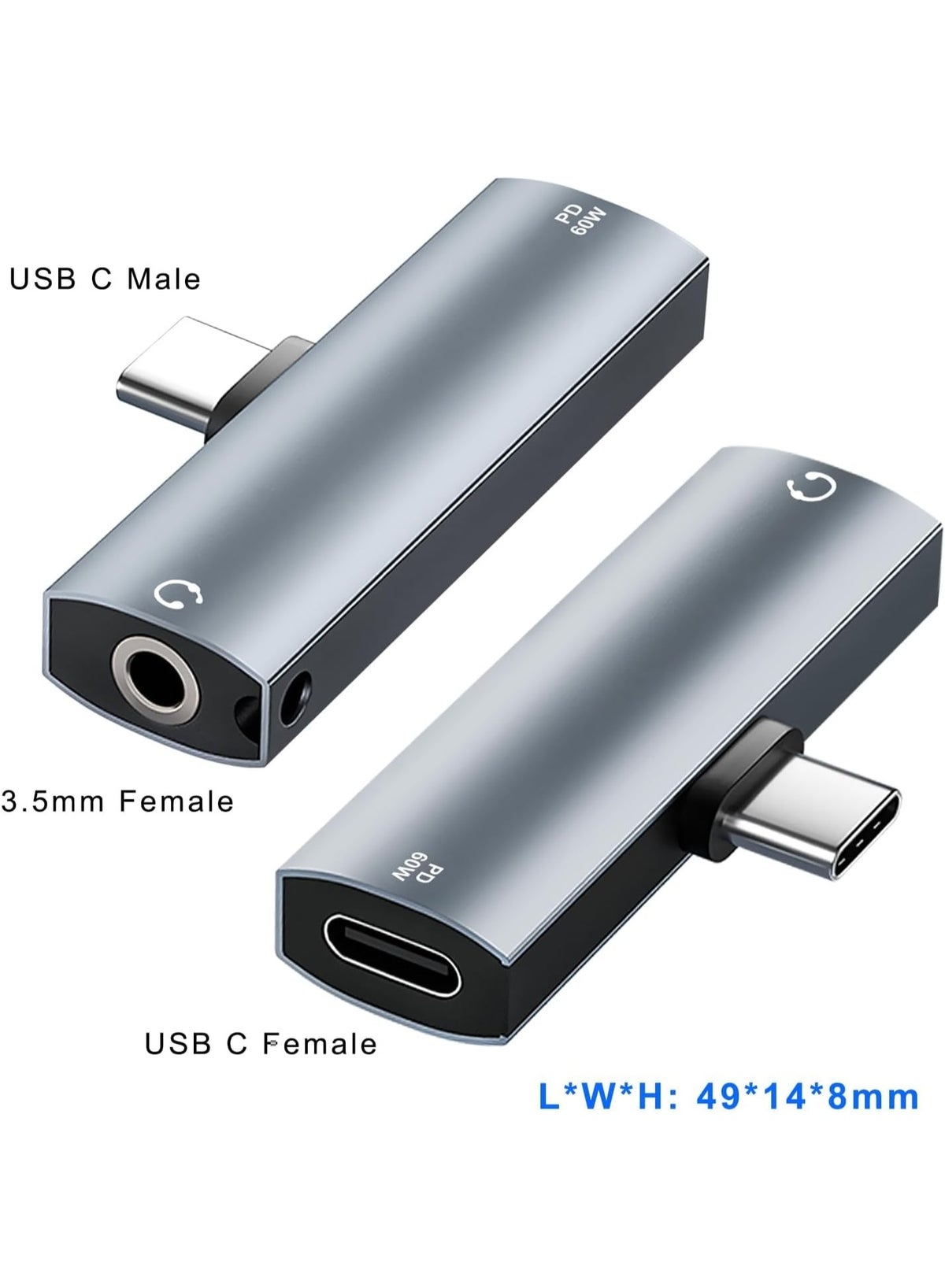 bukela Bukela Usb C To 3 Headphone And Charger Adapter 3.5 MM 60W Z12E3A5EE91F9DAF40DA9Z