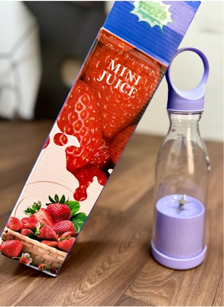 Mini Juice Blender – Portable & Rechargeable Smoothie Maker (420ml)